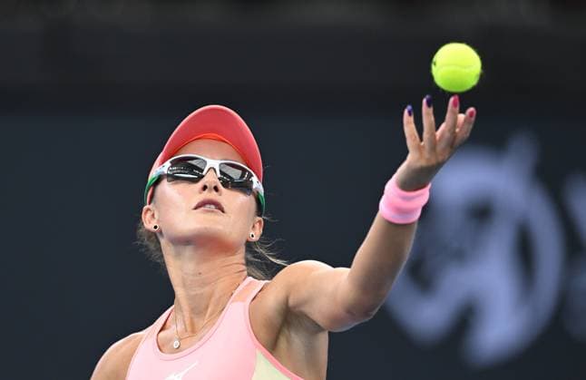 TENNIS BRISBANE INTERNATIONAL, Arina Rodionova of Australia in action against Martina Trevisan of Italy during their round 1 match on Day 1 of the 2024 Brisbane International at the Queensland Tennis Centre in Brisbane, unday, December 31, 2023. ( NO ARCHIVING, EDITORIAL USE ONLY, NO USE IN BOOKS WITHOUT CONSENT BRISBANE QUEENSLAND AUSTRALIA  Copyright: xDARRENxENGLANDx 20231231001883517150