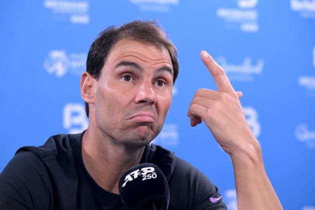 TENNIS BRISBANE INTERNATIONAL, Rafael Nadal of Spain is seen during a press conference, PK, Pressekonferenz on Day 1 of the 2024 Brisbane International at the Queensland Tennis Centre in Brisbane, unday, December 31, 2023. ( NO ARCHIVING, EDITORIAL USE ONLY, NO USE IN BOOKS WITHOUT CONSENT BRISBANE QUEENSLAND AUSTRALIA  Copyright: xDARRENxENGLANDx 20231231001883527776