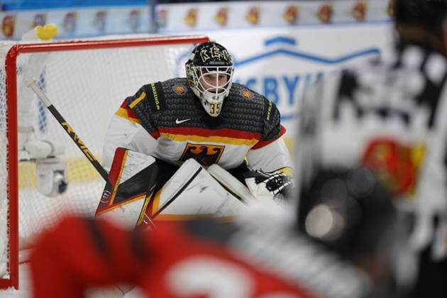 Gothenburg, SWEDEN 20231231 Germanys goalkeeper Matthias Bittner during the IIHF World Junior Championship group A ice hockey match between Canada and Germany at Scandinavium in Gothenburg, Sweden December 31, 2023 Gothenburg SWEDEN x9200x  Copyright: xAdamxIhse TTx IIHF World Junior Championship 23-24 Canada-Germany