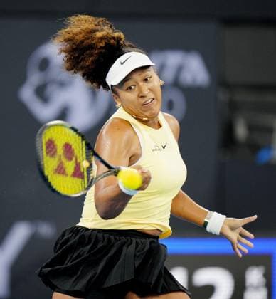 Tennis: Naomi Osaka Former world No. 1 women s tennis player Naomi Osaka of Japan plays against Tamara Korpatsch of Germany in the first round of the Brisbane International in Brisbane, Australia, on Jan. 1, 2024, marking her first tournament since giving birth to her daughter in July 2023.  A14AA0002284300P