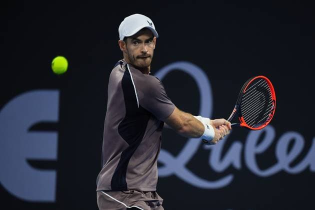 TENNIS BRISBANE INTERNATIONAL, Andy Murray in action against Grigor Dimitrov during their round one match on Day 2 of the 2024 Brisbane International at the Queensland Tennis Centre in Brisbane, Monday, January 1, 2024. NO ARCHIVING, EDITORIAL USE ONLY, NO USE IN BOOKS WITHOUT CONSENT BRISBANE QUEENSLAND AUSTRALIA  Copyright: xJONOxSEARLEx 20240101001883893765