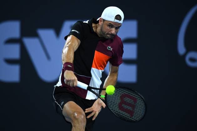 TENNIS BRISBANE INTERNATIONAL, Andy Murray in action against Grigor Dimitrov during their round one match on Day 2 of the 2024 Brisbane International at the Queensland Tennis Centre in Brisbane, Monday, January 1, 2024. NO ARCHIVING, EDITORIAL USE ONLY, NO USE IN BOOKS WITHOUT CONSENT BRISBANE QUEENSLAND AUSTRALIA  Copyright: xJONOxSEARLEx 20240101001883896478