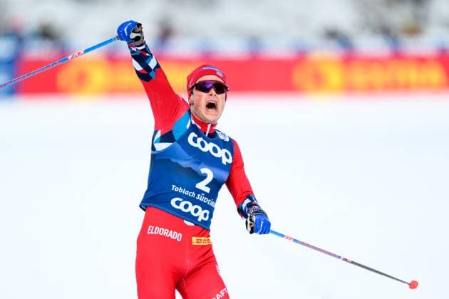 Bilder des Jahres 2024, Sport 01 Januar Sport Themen der Woche KW01 240101 Harald ostberg Amundsen of Norway celebrates in men s cross country skiing 20 km free technique pursuit during Tour de Ski on January 1, 2024 in Toblach. Photo: Mathias Bergeld BILDBYRAN kod MB MB0819 skidor cross-country skiing langrenn världscupen fis cross country world cup jaktstart pursuit fristil free technique bbeng tour de ski norge jubel *** 240101 Harald ostberg Amundsen of Norway celebrates in men s cross country skiing 20 km free technique pursuit during Tour de Ski on January 1, 2024 in Toblach Photo Mathias Bergeld BILDBYRAN kod MB MB0819 skidor cross country skiing langrenn världscupen fis cross country world cup jaktstart pursuit fristil free technique bbeng tour de ski norge jubel  Copyright: MATHIASxBERGELD BB240101MB038