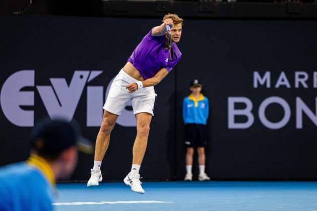 Yannick Hanfmann defeats Sebastian Korda in the round of 32 at Brisbane international 2nd January 2024 Brisbane International Tennis Tournament, Day Three, Queensland Tennis Centre, Brisbane, Australia - 02 Jan 2024  Copyright: xBenxSymons Shutterstockx 14279942as