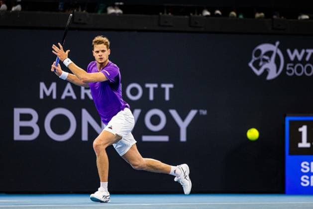 Yannick Hanfmann defeats Sebastian Korda in the round of 32 at Brisbane international 2nd January 2024 Brisbane International Tennis Tournament, Day Three, Queensland Tennis Centre, Brisbane, Australia - 02 Jan 2024  Copyright: xBenxSymons Shutterstockx 14279942bc