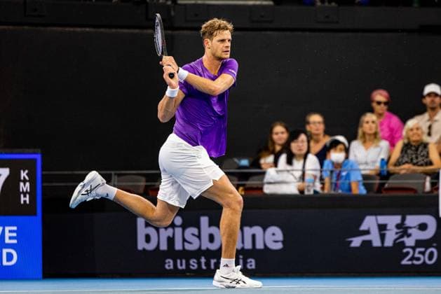 Yannick Hanfmann defeats Sebastian Korda in the round of 32 at Brisbane international 2nd January 2024 Brisbane International Tennis Tournament, Day Three, Queensland Tennis Centre, Brisbane, Australia - 02 Jan 2024  Copyright: xBenxSymons Shutterstockx 14279942bb