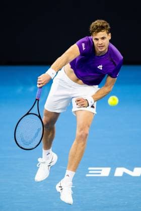 Yannick Hanfmann defeats Sebastian Korda in the round of 32 at Brisbane international 2nd January 2024 Brisbane International Tennis Tournament, Day Three, Queensland Tennis Centre, Brisbane, Australia - 02 Jan 2024  Copyright: xBenxSymons Shutterstockx 14279942bi