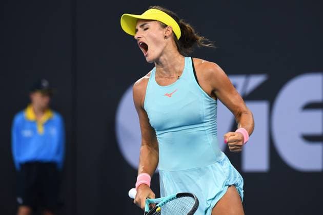 TENNIS BRISBANE INTERNATIONAL, Arina Rodionova in action against Sofia Kenin during their match on Day 3 of the 2024 Brisbane International at the Queensland Tennis Centre in Brisbane, Tuesday, January 2, 2024. ( NO ARCHIVING, EDITORIAL USE ONLY, NO USE IN BOOKS WITHOUT CONSENT BRISBANE QUEENSLAND AUSTRALIA  Copyright: xJONOxSEARLEx 20240102001884141425