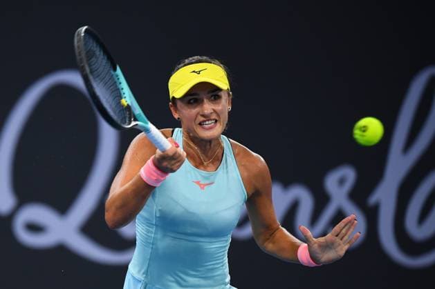 TENNIS BRISBANE INTERNATIONAL, Arina Rodionova in action against Sofia Kenin during their match on Day 3 of the 2024 Brisbane International at the Queensland Tennis Centre in Brisbane, Tuesday, January 2, 2024. ( NO ARCHIVING, EDITORIAL USE ONLY, NO USE IN BOOKS WITHOUT CONSENT BRISBANE QUEENSLAND AUSTRALIA  Copyright: xJONOxSEARLEx 20240102001884142004