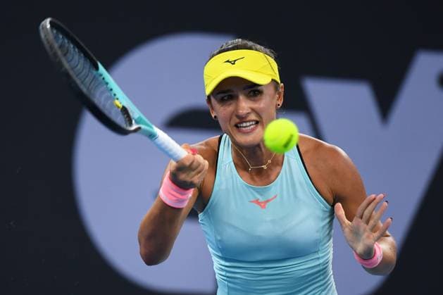 TENNIS BRISBANE INTERNATIONAL, Arina Rodionova in action against Sofia Kenin during their match on Day 3 of the 2024 Brisbane International at the Queensland Tennis Centre in Brisbane, Tuesday, January 2, 2024. ( NO ARCHIVING, EDITORIAL USE ONLY, NO USE IN BOOKS WITHOUT CONSENT BRISBANE QUEENSLAND AUSTRALIA  Copyright: xJONOxSEARLEx 20240102001884142382