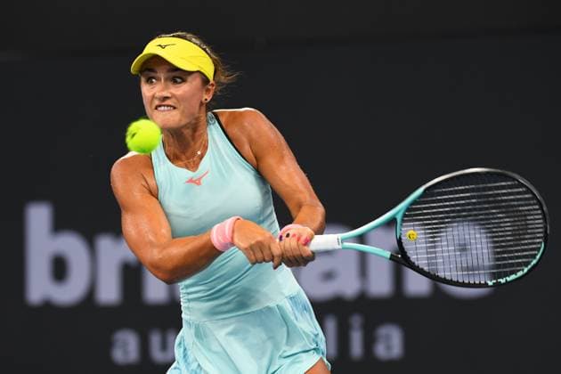 TENNIS BRISBANE INTERNATIONAL, Arina Rodionova in action against Sofia Kenin during their match on Day 3 of the 2024 Brisbane International at the Queensland Tennis Centre in Brisbane, Tuesday, January 2, 2024. ( NO ARCHIVING, EDITORIAL USE ONLY, NO USE IN BOOKS WITHOUT CONSENT BRISBANE QUEENSLAND AUSTRALIA  Copyright: xJONOxSEARLEx 20240102001884142874