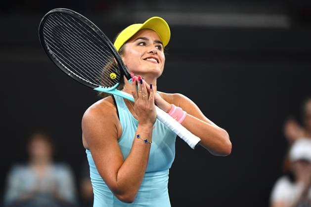 TENNIS BRISBANE INTERNATIONAL, Arina Rodionova of Australia celebrates winning against Sofia Kenin of the USA during their match on Day 3 of the 2024 Brisbane International at the Queensland Tennis Centre in Brisbane, Tuesday, January 2, 2024. ( NO ARCHIVING, EDITORIAL USE ONLY, NO USE IN BOOKS WITHOUT CONSENT BRISBANE QUEENSLAND AUSTRALIA  Copyright: xJONOxSEARLEx 20240102001884153457