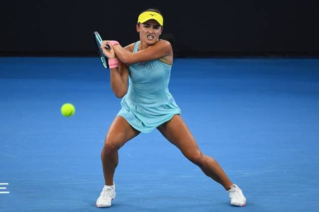 TENNIS BRISBANE INTERNATIONAL, Arina Rodionova of Australia in action against Sofia Kenin of the USA during their match on Day 3 of the 2024 Brisbane International at the Queensland Tennis Centre in Brisbane, Tuesday, January 2, 2024. ( NO ARCHIVING, EDITORIAL USE ONLY, NO USE IN BOOKS WITHOUT CONSENT BRISBANE QUEENSLAND AUSTRALIA  Copyright: xJONOxSEARLEx 20240102001884154172
