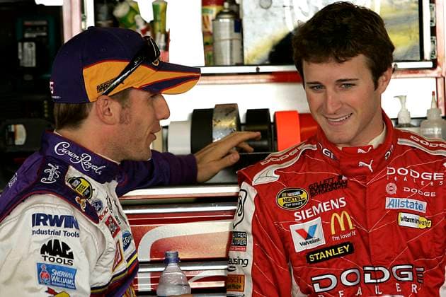 Sports - January 21, 2001 Jamie McMurray and Kasey Kahne during practice for the Subway 500 at the Martinsville Speedway in Martinsville, VA.(Credit Image: PHOTOGRAPHER Cal Media) United States EDITORIAL USE ONLY Copyright: xx MatthewxT.xThacker AspxInc.x csmphoto166043