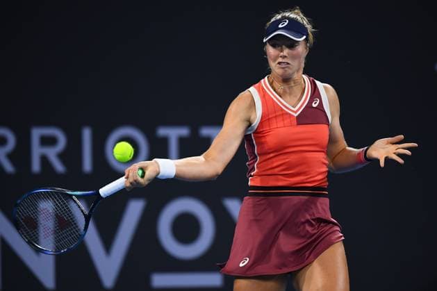 TENNIS BRISBANE INTERNATIONAL, Olivia Gadecki of Australia in action against Kimberly Birrell of Australia during their match on Day 3 of the 2024 Brisbane International at the Queensland Tennis Centre in Brisbane, Tuesday, January 2, 2024. ( NO ARCHIVING, EDITORIAL USE ONLY, NO USE IN BOOKS WITHOUT CONSENT BRISBANE QUEENSLAND AUSTRALIA  Copyright: xJONOxSEARLEx 20240102001884206291