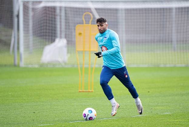 Soccer, Men, Season 2023 24, 2 Bundesliga, Hertha BSC, Training, Nader El Jindaoui Hertha BSC , 03 01 2024, Copyright: xSebastianxRäppold MatthiasxKochx