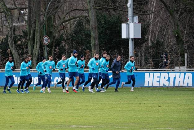 Soccer, Men, Season 2023 24, 2 Bundesliga, Hertha BSC, Training, Overview, 03 01 2024, Copyright: xSebastianxRäppold MatthiasxKochx