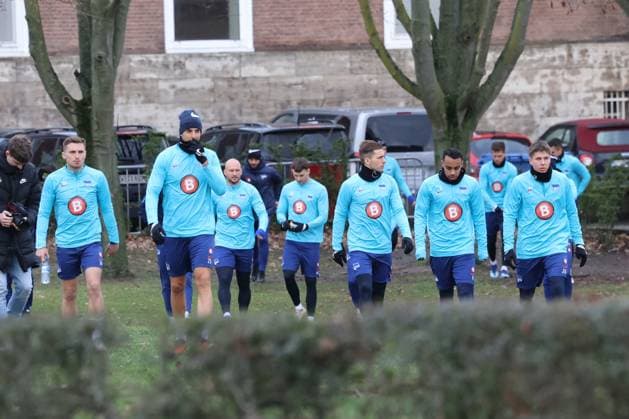 DEU, DFL, 2 FBL Hertha BSC, Training, 03 01 2024, Sportforum, Berlin, DEU, DFL, 2 FBL Hertha BSC, Training, im Bild Hertha Spielerkreis DFL regulations prohibit any use of Photographs as image sequences and or quasi video Foto Juergen Engler nordphoto GmbH nordphotoxGmbHx xEngler nph00076