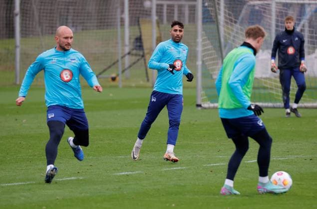 Germany, Berlin, Sportpark, GER, 2 FBL, Hertha BSC, Season 2023 24, Training, Photo Toni Leistner, Nader El Jindaoui