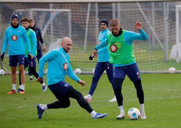 Germany, Berlin, Sportpark, GER, 2 FBL, Hertha BSC, Season 2023 24, Training, Photo Toni Leistner, Márton Dárdai