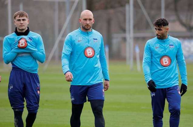 Germany, Berlin, Sportpark, GER, 2 FBL, Hertha BSC, Season 2023 24, Training, Photo Marten Winkler, Toni Leistner, Nader El Jindaoui