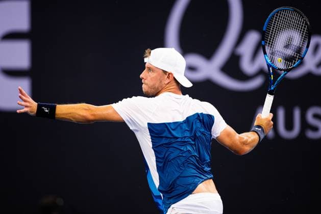 James Duckworth in action during the Quarter Finals Brisbane international 5th January 2024 Brisbane International Tennis Tournament, Day Six, Queensland Tennis Centre, Brisbane, Australia - 05 Jan 2024  Copyright: xBenxSymons Shutterstockx 14282841dd