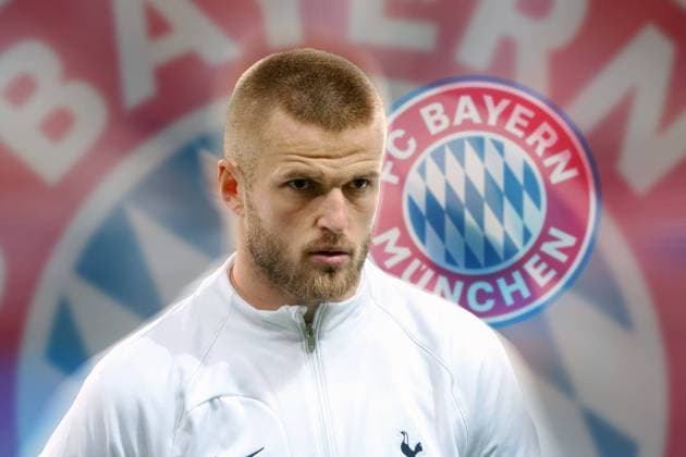 PHOTOMONTAGE Eric DIER apparently about to move to FC Bayern Munich ARCHIVE PHOTO Eric DIER Tottenham Portraet, PortroÂ¤t, Portrait, Cropped single image, Single motif, Football Champions League Eintracht Frankfurt Tottenham Hotspur 0 0, Preliminary round, Group stage, Matchday 3 on 04 10 2022, DEUTSCHE BANK PARK Â