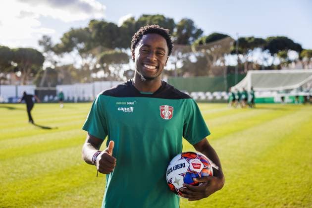 Torremolinos, FC Dordrecht in Torremolinos 5-1-2024, 05-01-2024, Dutch Keuken Kampioen Divisie, season 2023-2024. FC Dordrecht trains at El Pozuelo. Dylan Mbayo FC Dordrecht in Torremolinos 5-1-2024  x23717188x Copyright: