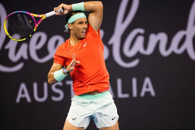 Rafael Nadal in action during the Quarter Finals Brisbane international 5th January 2024 Brisbane International Tennis Tournament, Day Six, Queensland Tennis Centre, Brisbane, Australia - 05 Jan 2024  Copyright: xBenxSymons Shutterstockx 14282841ih
