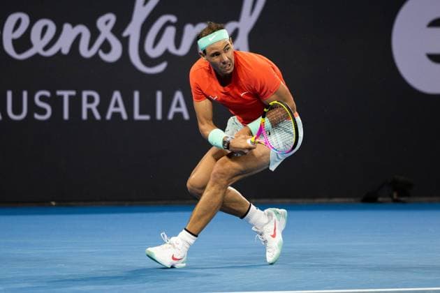 Rafael Nadal in action during the Quarter Finals Brisbane international 5th January 2024 Brisbane International Tennis Tournament, Day Six, Queensland Tennis Centre, Brisbane, Australia - 05 Jan 2024  Copyright: xBenxSymons Shutterstockx 14282841jj