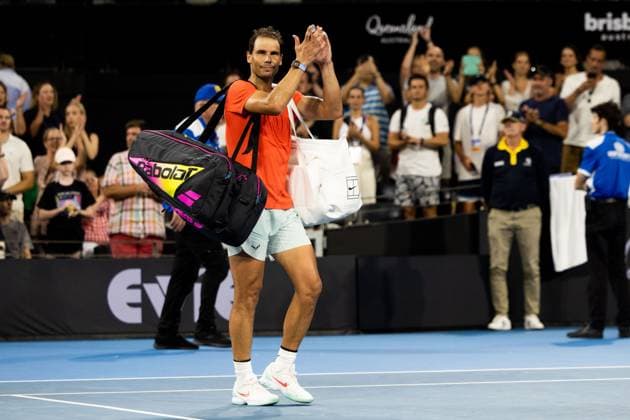 Rafael Nadal leaves court after his loss in the Quarter Finals Brisbane international 5th January 2024 Brisbane International Tennis Tournament, Day Six, Queensland Tennis Centre, Brisbane, Australia - 05 Jan 2024  Copyright: xBenxSymons Shutterstockx 14282841ku