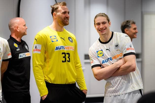 Handball, Mens Germany Press Conference Media Appointment Goalkeeper Andreas Wolff Germany , Juri Knorr Germany Brunsbüttel Elbforum Germany