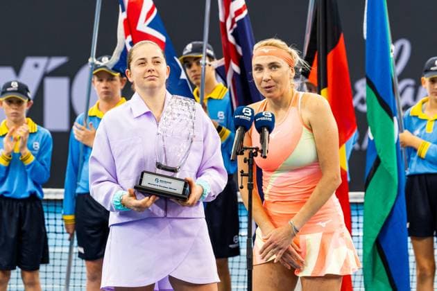 Lyudmyla Kichnok and Jelena Ostapenko - winners of womens doubles final Brisbane international 6th January 2024 Brisbane International Tennis Tournament, Day Seven, Queensland Tennis Centre, Brisbane, Australia - 06 Jan 2024  Copyright: xBenxSymons Shutterstockx 14286930v
