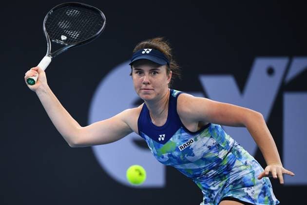 TENNIS BRISBANE INTERNATIONAL, Linda Noskova of the Czech republic in action against Elena Rybakina of Kazakhstan during their semi final match on Day 7 of the 2024 Brisbane International at the Queensland Tennis Centre in Brisbane, Saturday, January 6, 2024. ( NO ARCHIVING, EDITORIAL USE ONLY, NO USE IN BOOKS WITHOUT CONSENT BRISBANE QUEENSLAND AUSTRALIA  Copyright: xJONOxSEARLEx 20240106001885438385