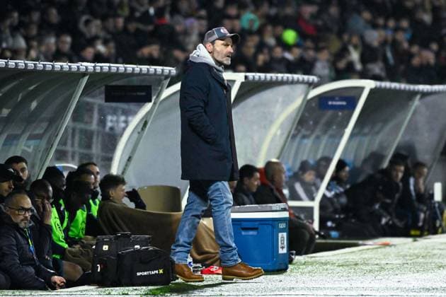 Armand Raimbault ( coach Avoine ) during the French Cup match between Avoine OCC and RC Strasbourg Alsace at Stade de la Vallee du Cher on January 06, 2024 in Tours, France. ( Photo by federico pestellini panoramic ) - FOOTBALL : Avoine vs Strasbourg - Coupe de France - 06 01 2024 FedericoPestellini Panoramic 