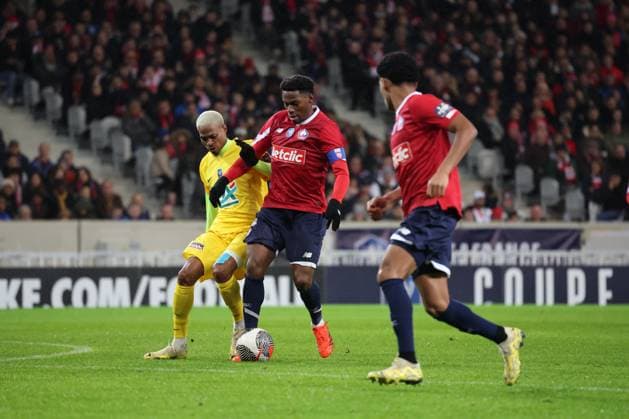 Jonathan DAVID (LOSC Lille) lors du match LOSC vs GOLDEN LION SAINT-JOSEPH, Coupe de France 32e de finale, Decathlon Arena stade Pierre Mauroy, le 6 janvier 2024 FOOTBALL : LOSC vs GOLDEN LION SAINT-JOSEPH - COUPE DE FRANCE - 06 01 2024 LaurentSanson Panoramic 