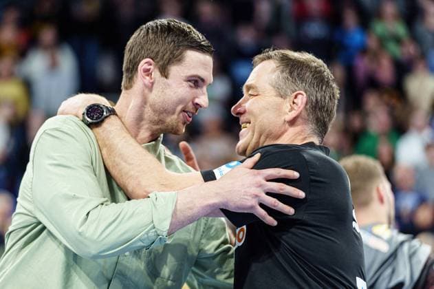 Hendrik Pekeler THW Kiel, 61 , Alfred Gislason Germany, Coach GER, Germany vs. Portugal, Handball, International, Test match, 06 01 2024 GER, Germany vs. Portugal, Handball, International, Test match, 06 01 2024 Kiel Copyright: xEibnerxPressefoto MarcelxvonxFehrnx EP_MFN