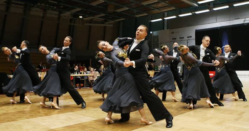 06 01 2024, Germany, Ludwigsburg, Dancing 1 Bundesliga Standard Formation, TSZ Blau Gold Casino Darmstadt A