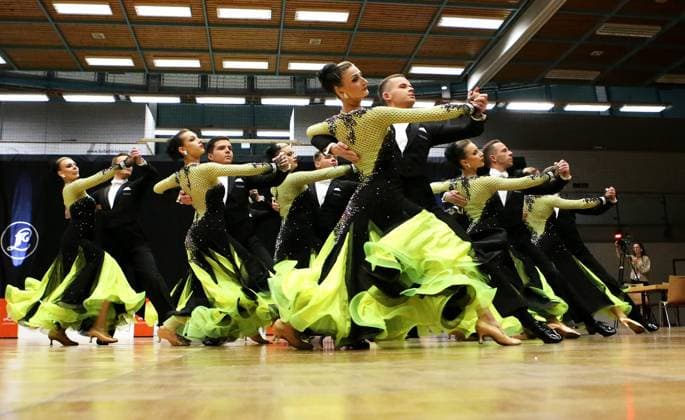 06 01 2024, Germany, Ludwigsburg, Dancing 1 Bundesliga Standard Formation, TK Schwarz Gold Altenburg A
