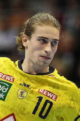 Juri Knorr Rhein Neckar Löwen,10 Handball Bundesliga Season 2023 2024 SC Magdeburg vs Rhein Neckar Löwen at the GETEC Arena in Magdeburg Portrait, Portrait,Handball,Germany,16 12 2023
