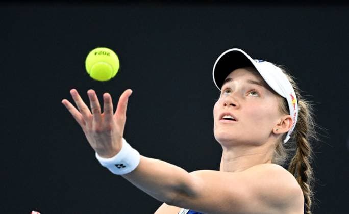 TENNIS BRISBANE INTERNATIONAL, Elena Rybakina of Kazakhstan in action against Aryna Sabalenka of Belarus during the women?s Final on Day 8 of the 2024 Brisbane International at the Queensland Tennis Centre in Brisbane, Sunday, January 7, 2024. ( NO ARCHIVING, EDITORIAL USE ONLY, NO USE IN BOOKS WITHOUT CONSENT BRISBANE QUEENSLAND AUSTRALIA  Copyright: xDARRENxENGLANDx 20240107001885854306