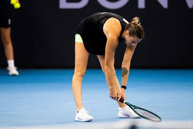 Aryna Sabalenka in action Womens Final Brisbane international 7th January 2024 Brisbane International Tennis Tournament, Day Eight, Queensland Tennis Centre, Brisbane, Australia - 07 Jan 2024  Copyright: xBenxSymons Shutterstockx 14286931am