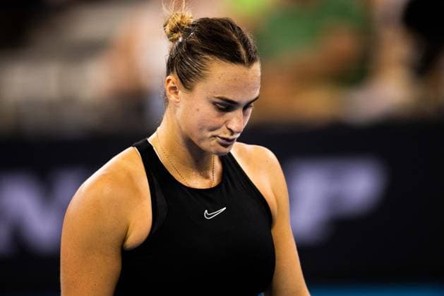 Aryna Sabalenka in action Womens Final Brisbane international 7th January 2024 Brisbane International Tennis Tournament, Day Eight, Queensland Tennis Centre, Brisbane, Australia - 07 Jan 2024  Copyright: xBenxSymons Shutterstockx 14286931ba