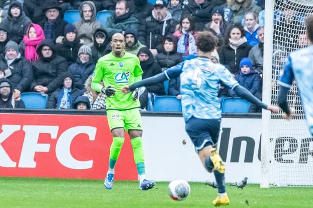 Yannis Clementia (SM Caen) FOOTBALL : Havre AC vs SM Caen - Coupe de France - 32e de Finale - 07 01 2024 BaptisteAutissier Panoramic 