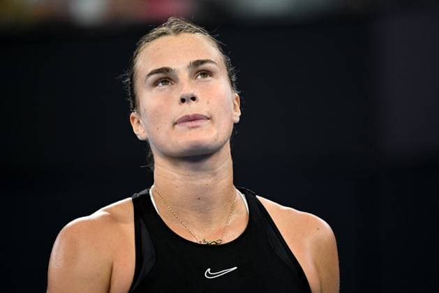 TENNIS BRISBANE INTERNATIONAL, Aryna Sabalenka of Belarus in action against Elena Rybakina of Kazakhstan during the women?s Final on Day 8 of the 2024 Brisbane International at the Queensland Tennis Centre in Brisbane, Sunday, January 7, 2024. ( NO ARCHIVING, EDITORIAL USE ONLY, NO USE IN BOOKS WITHOUT CONSENT BRISBANE QUEENSLAND AUSTRALIA  Copyright: xDARRENxENGLANDx 20240108001885959970