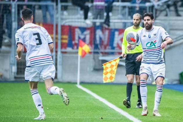 Quentin Daubin (SM Caen) FOOTBALL : Havre AC vs SM Caen - Coupe de France - 32e de Finale - 07 01 2024 BaptisteAutissier Panoramic 