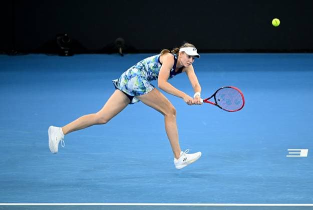 TENNIS BRISBANE INTERNATIONAL, Elena Rybakina of Kazakhstan in action against Aryna Sabalenka of Belarus during the women?s Final on Day 8 of the 2024 Brisbane International at the Queensland Tennis Centre in Brisbane, Sunday, January 7, 2024. ( NO ARCHIVING, EDITORIAL USE ONLY, NO USE IN BOOKS WITHOUT CONSENT BRISBANE QUEENSLAND AUSTRALIA  Copyright: xDARRENxENGLANDx 20240108001885970363
