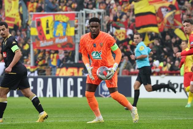 Brice SAMBA (RC Lens) lors du match de Coupe de France entre le RC Lens et Monaco, stade Bollaert-Delelis, le 7 janvier 2024 FOOTBALL : RC LENS vs MONACO - COUPE DE FRANCE - 07 01 2024 LaurentSanson Panoramic 