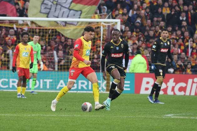 Neil EL AYNAOUI (RC Lens) lors du match de Coupe de France entre le RC Lens et Monaco, stade Bollaert-Delelis, le 7 janvier 2024 FOOTBALL : RC LENS vs MONACO - COUPE DE FRANCE - 07 01 2024 LaurentSanson Panoramic 