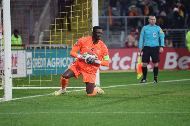 Brice SAMBA (RC Lens) lors du match de Coupe de France entre le RC Lens et Monaco, stade Bollaert-Delelis, le 7 janvier 2024 FOOTBALL : RC LENS vs MONACO - COUPE DE FRANCE - 07 01 2024 LaurentSanson Panoramic 
